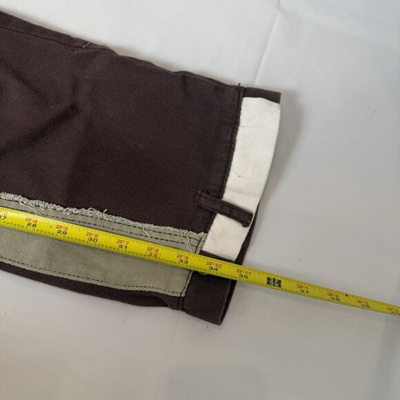 Colorblock Top-stitching Wide Leg Jeans size Large - Picture 6 of 9